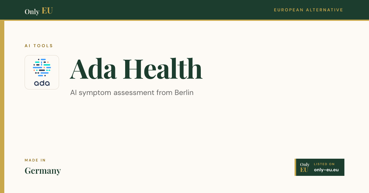 Ada Health – Alternative to WebMD | Only EU