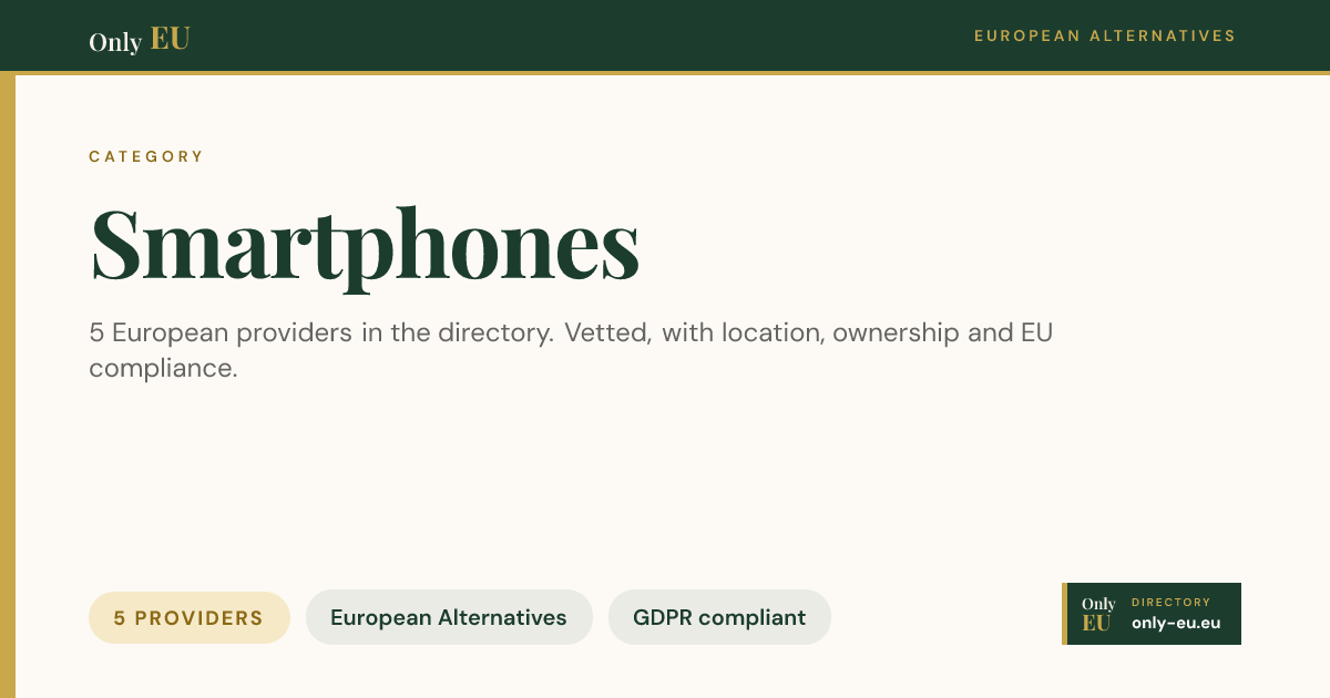 5 EU Smartphones (2026) | Only EU